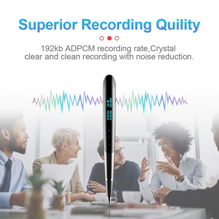 Q9 AI Intelligent High-Definición Reducción de ruido Grabación de la grabación Recorder Control de voz, Capacidad: 16GB (Negro) - B2