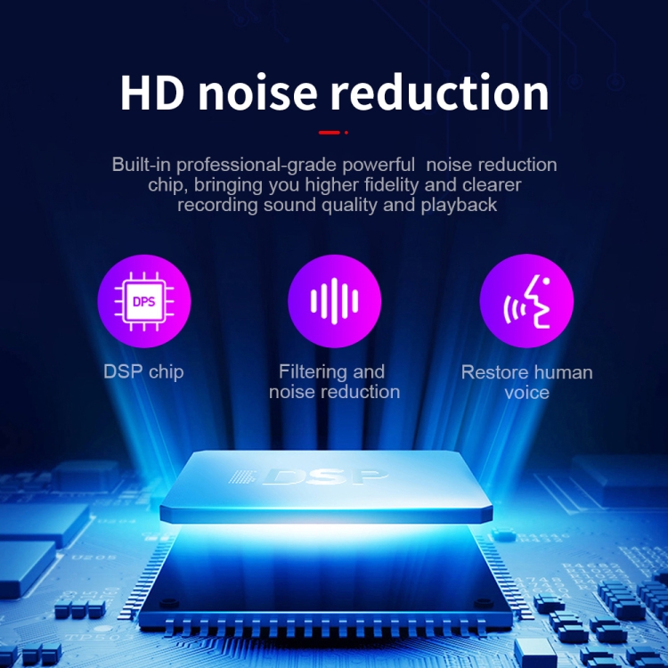 Q38 AI Grabadora inteligente de control de voz de reducción de ruido de alta definición, capacidad: 32GB (Negro) - B2