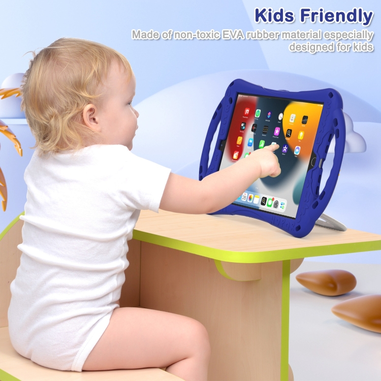 Cute Cat King Kids Shockproof Silicone Tablet Case with Holder & Shoulder Strap & Handle For iPad 10.2 2019 / 2020 / 2021 / Pro 10.5(Dark Blue) Cute Cat King Kids Shockproof Silicone Tablet Case with Holder & Shoulder Strap & Handle For iPad 10.2 2019 / 2020 / 2021 / Pro 10.5(Dark Blue)