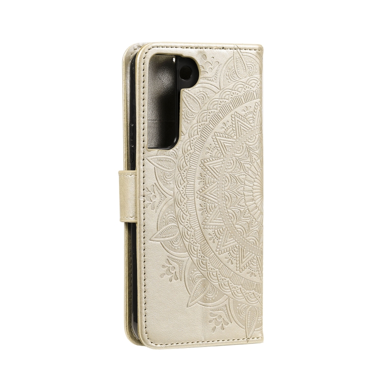 For Samsung Galaxy S22 5G Totem Flower Embossed Horizontal Flip Phone Leather Case with Holder & Card Slots & Wallet(Gold) For Samsung Galaxy S22 5G Totem Flower Embossed Horizontal Flip Phone Leather Case with Holder & Card Slots & Wallet(Gold)