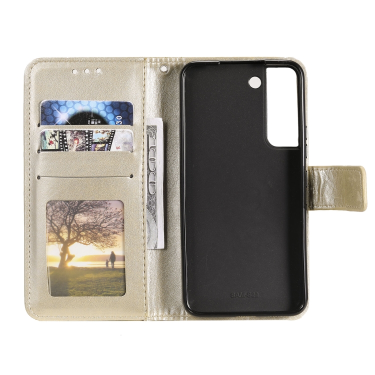 For Samsung Galaxy S22 5G Totem Flower Embossed Horizontal Flip Phone Leather Case with Holder & Card Slots & Wallet(Gold) For Samsung Galaxy S22 5G Totem Flower Embossed Horizontal Flip Phone Leather Case with Holder & Card Slots & Wallet(Gold)