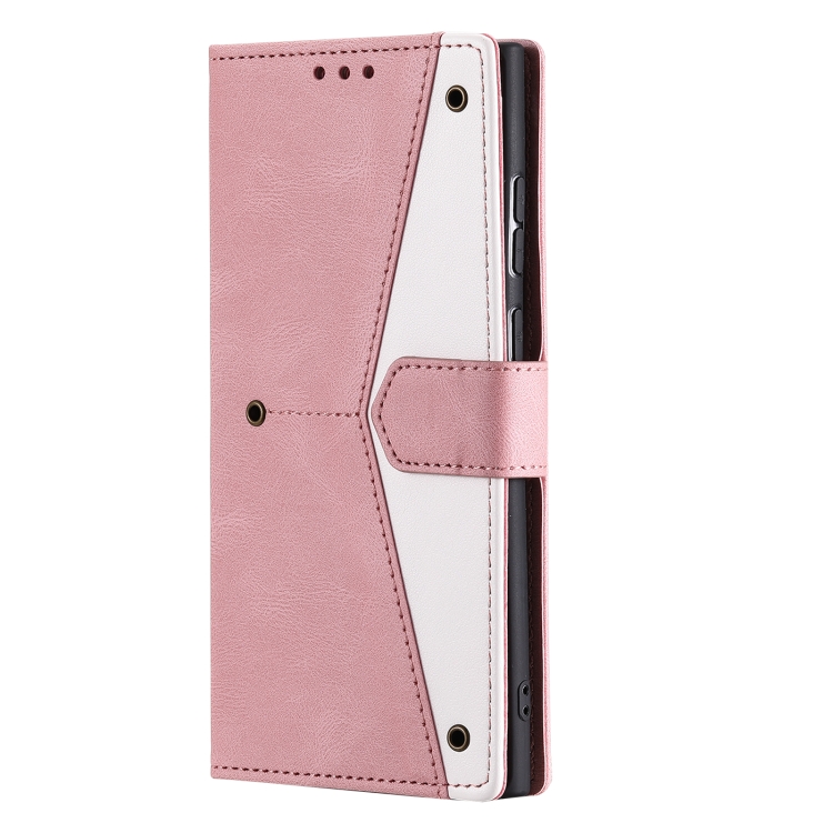 For Samsung Galaxy S22 Ultra 5G Stitching Calf Texture Horizontal Flip Phone Leather Case with Holder & Card Slots & Wallet(Rose Gold) For Samsung Galaxy S22 Ultra 5G Stitching Calf Texture Horizontal Flip Phone Leather Case with Holder & Card Slots & Wallet(Rose Gold)