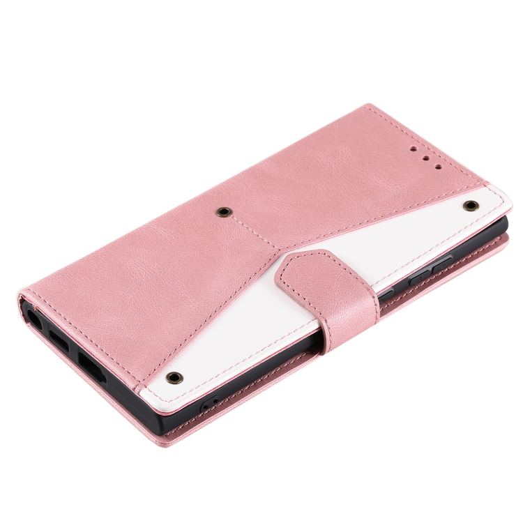 For Samsung Galaxy S22 Ultra 5G Stitching Calf Texture Horizontal Flip Phone Leather Case with Holder & Card Slots & Wallet(Rose Gold) For Samsung Galaxy S22 Ultra 5G Stitching Calf Texture Horizontal Flip Phone Leather Case with Holder & Card Slots & Wallet(Rose Gold)