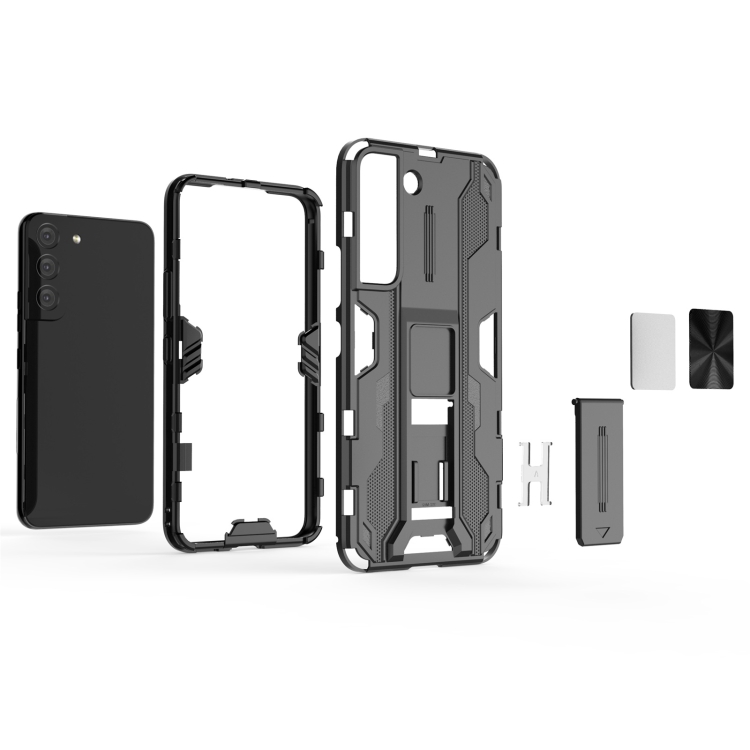 For Samsung Galaxy S22 5G Supersonic PC + TPU Shock-proof Phone Case with Holder(Grey) For Samsung Galaxy S22 5G Supersonic PC + TPU Shock-proof Phone Case with Holder(Grey)