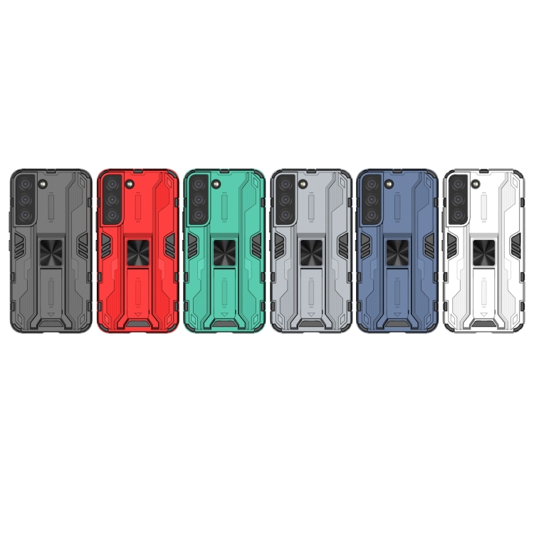 For Samsung Galaxy S22 5G Supersonic PC + TPU Shock-proof Phone Case with Holder(Grey) For Samsung Galaxy S22 5G Supersonic PC + TPU Shock-proof Phone Case with Holder(Grey)