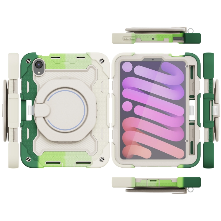 For iPad mini 2024 / mini 6 Armor Contrast Color Silicone + PC Tablet Case(Colorful Green) For iPad mini 2024 / mini 6 Armor Contrast Color Silicone + PC Tablet Case(Colorful Green)