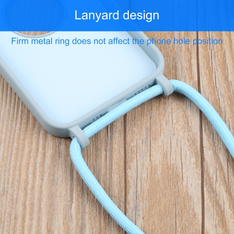 For iPhone 13 mini Acrylic Hollow Out Phone Case with Lanyard (Sky Blue) For iPhone 13 mini Acrylic Hollow Out Phone Case with Lanyard (Sky Blue)