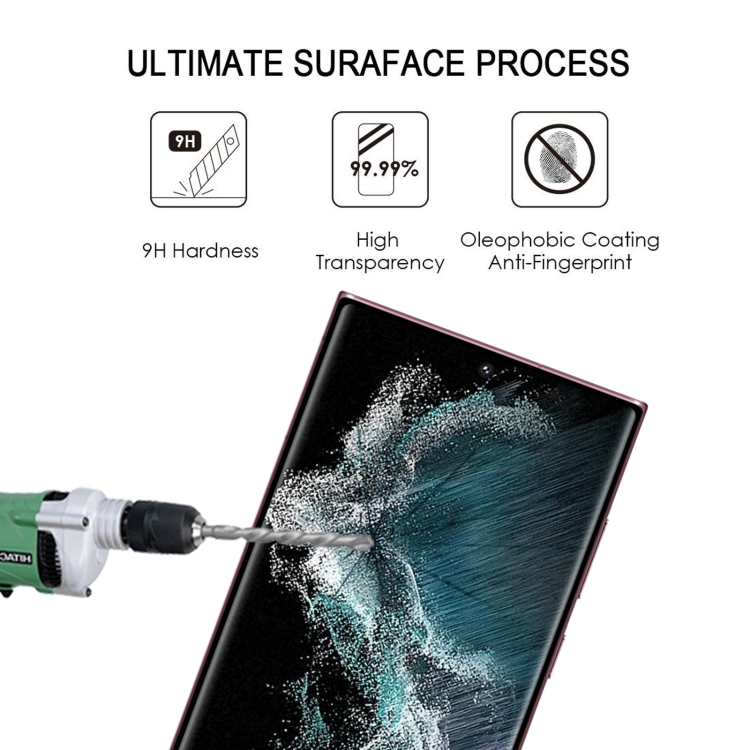 For Samsung Galaxy S22 Ultra 5G 25pcs Full Glue 3D Curved Edge Screen Tempered Glass Film(Black) For Samsung Galaxy S22 Ultra 5G 25pcs Full Glue 3D Curved Edge Screen Tempered Glass Film(Black)