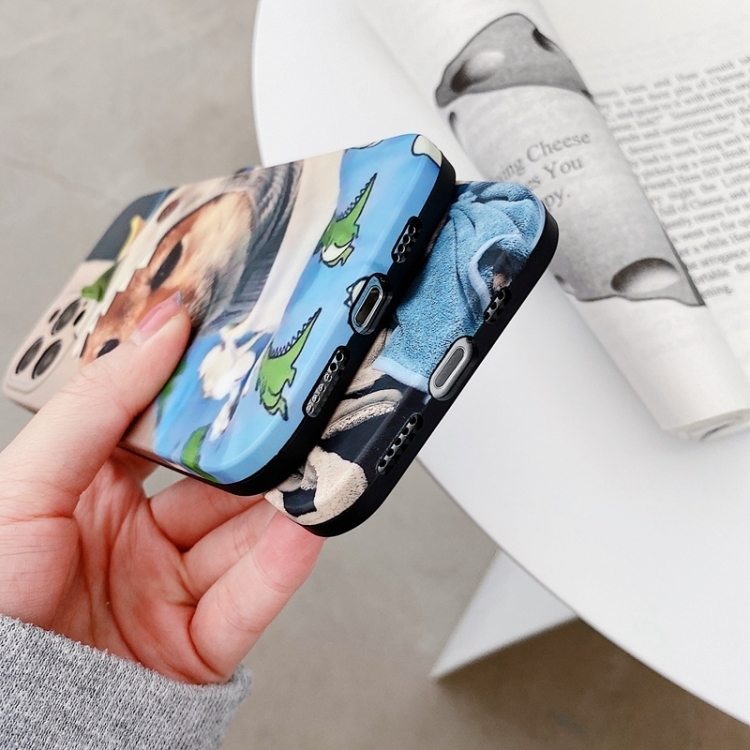 For iPhone 13 mini Colored Drawing Pattern TPU Phone Protective Case (Two Dogs) For iPhone 13 mini Colored Drawing Pattern TPU Phone Protective Case (Two Dogs)