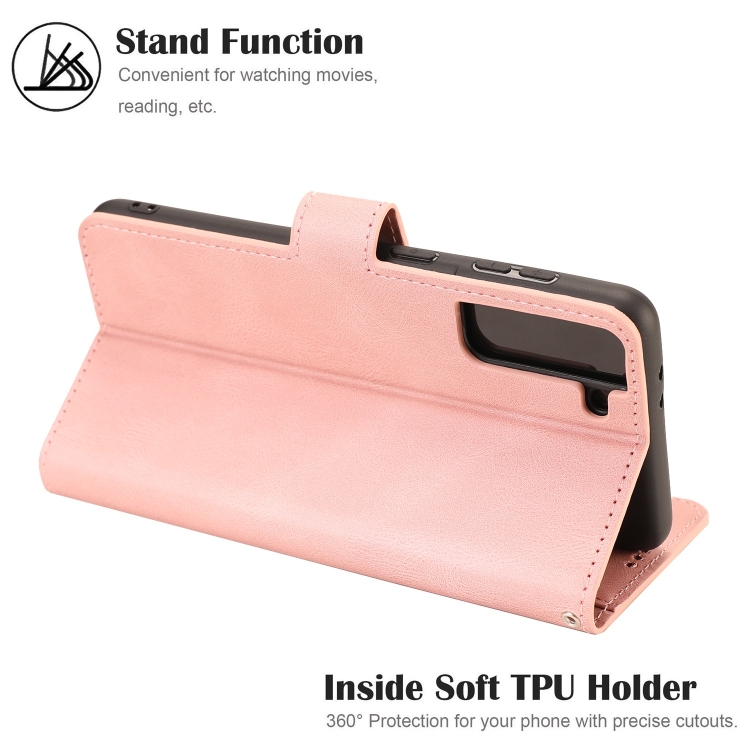 For Samsung Galaxy S22 5G Fantasy Classic Skin-feel Calfskin Texture Magnetic Buckle Horizontal Flip PU Phone Leather Case with Holder & Card Slot & Wallet(Pink) For Samsung Galaxy S22 5G Fantasy Classic Skin-feel Calfskin Texture Magnetic Buckle Horizontal Flip PU Phone Leather Case with Holder & Card Slot & Wallet(Pink)