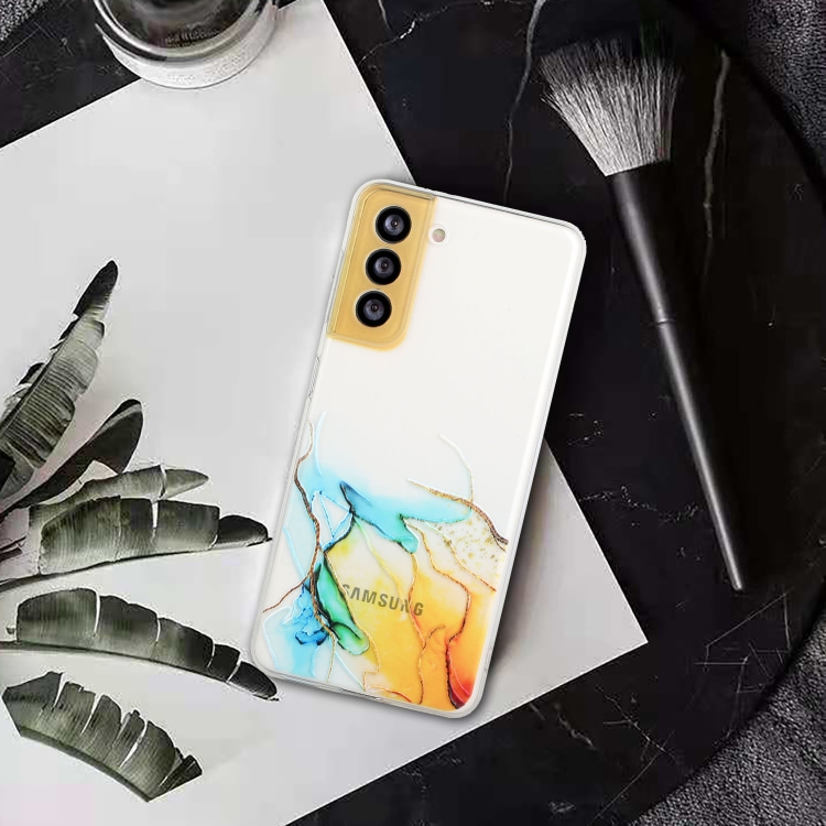 For Samsung Galaxy S22 5G Hollow Marble Pattern TPU Precise Hole Phone Protective Case(Yellow) For Samsung Galaxy S22 5G Hollow Marble Pattern TPU Precise Hole Phone Protective Case(Yellow)