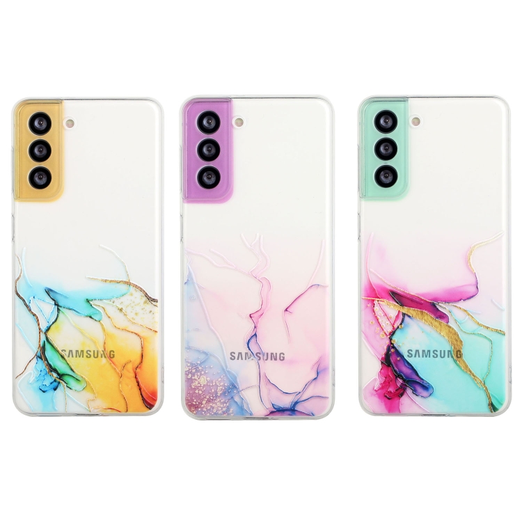 For Samsung Galaxy S22 5G Hollow Marble Pattern TPU Precise Hole Phone Protective Case(Yellow) For Samsung Galaxy S22 5G Hollow Marble Pattern TPU Precise Hole Phone Protective Case(Yellow)