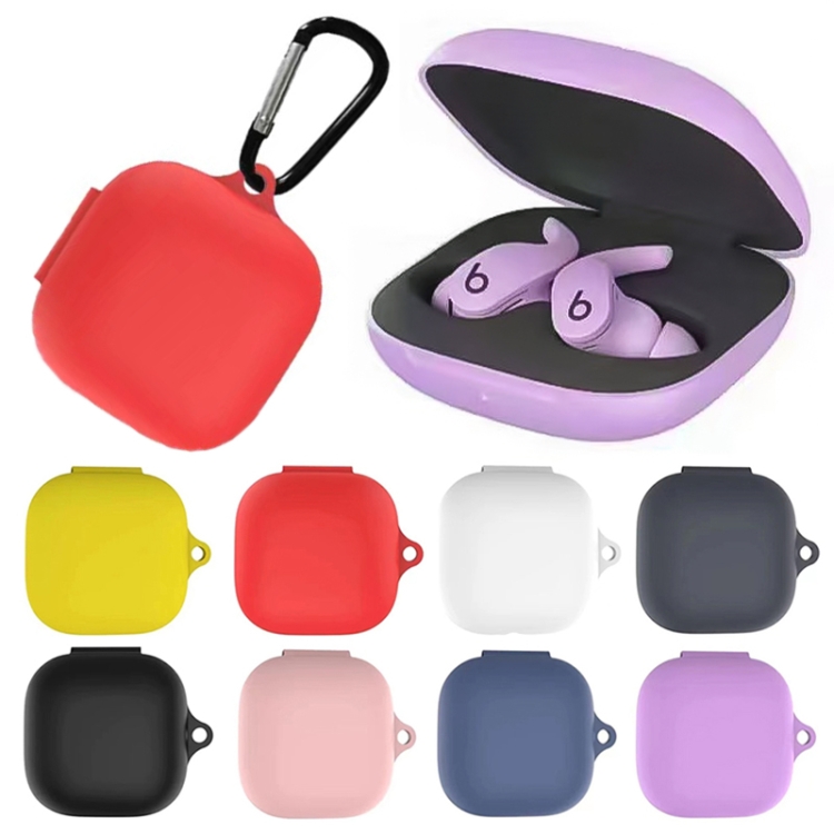 Pure Color Silicone Earphone Protective Case with Hook For Beats Fit Pro Pure Color Silicone Earphone Protective Case with Hook For Beats Fit Pro