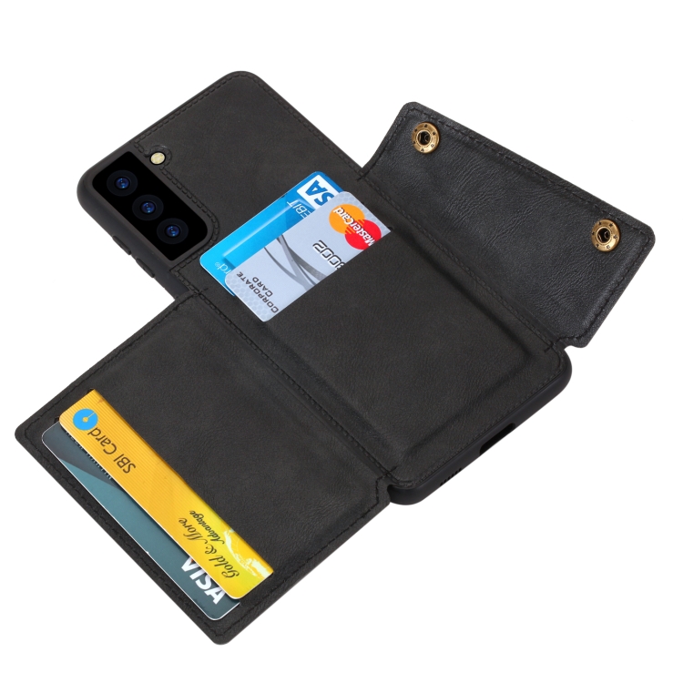 For Samsung Galaxy S22 5G Double Buckle PU + TPU Magnetic Phone Case(Black) For Samsung Galaxy S22 5G Double Buckle PU + TPU Magnetic Phone Case(Black)