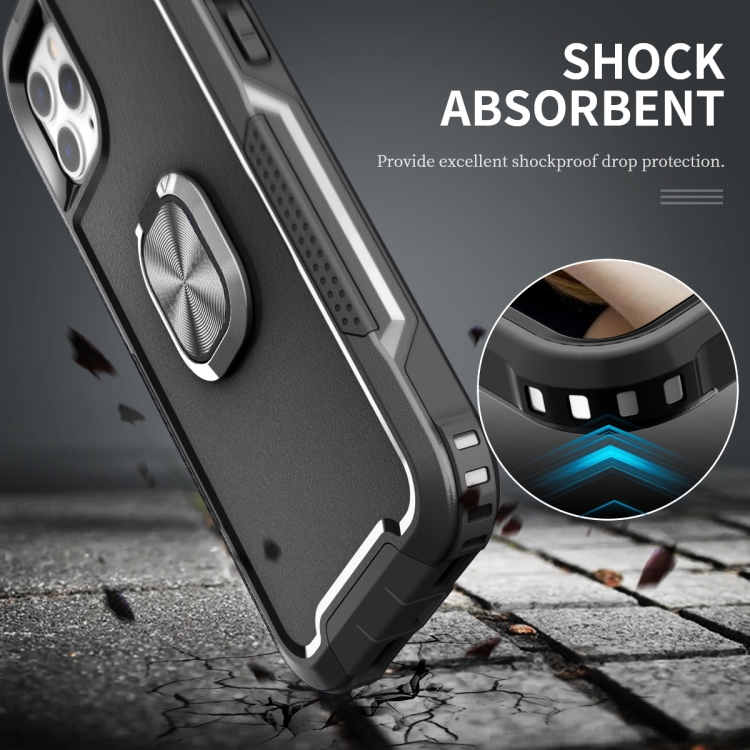 3 in 1 PC + TPU Phone Case with Ring Holder For iPhone 11 Pro(Black) 3 in 1 PC + TPU Phone Case with Ring Holder For iPhone 11 Pro(Black)