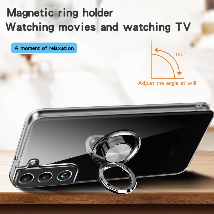 For Samsung Galaxy S22+ 5G Shockproof Matte Transparent TPU Phone Case with Ring Holder(Transparent) For Samsung Galaxy S22+ 5G Shockproof Matte Transparent TPU Phone Case with Ring Holder(Transparent)