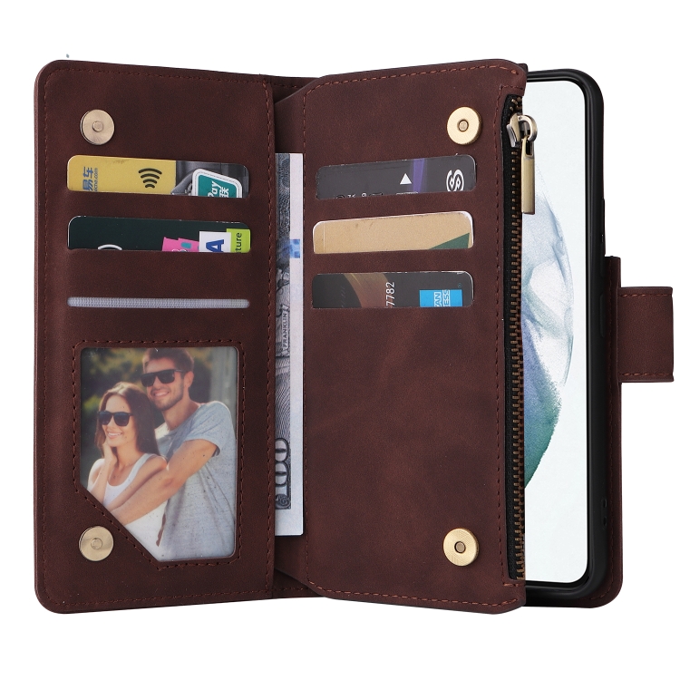 For Samsung Galaxy S22 5G Multifunctional Phone Leather Case with Card Slot & Holder & Zipper Wallet & Photo Frame(Coffee) For Samsung Galaxy S22 5G Multifunctional Phone Leather Case with Card Slot & Holder & Zipper Wallet & Photo Frame(Coffee)