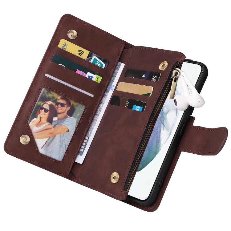 For Samsung Galaxy S22 5G Multifunctional Phone Leather Case with Card Slot & Holder & Zipper Wallet & Photo Frame(Coffee) For Samsung Galaxy S22 5G Multifunctional Phone Leather Case with Card Slot & Holder & Zipper Wallet & Photo Frame(Coffee)