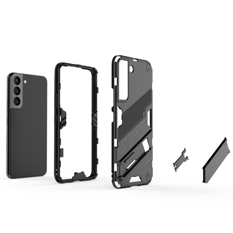 For Samsung Galaxy S22 5G Punk Armor 2 in 1 PC + TPU Shockproof Phone Case with Invisible Holder(Light Red) For Samsung Galaxy S22 5G Punk Armor 2 in 1 PC + TPU Shockproof Phone Case with Invisible Holder(Light Red)