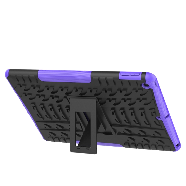For iPad 10.2 2021 / 2020 / 2019 Tire Texture TPU + PC Shockproof Case with Holder(Purple) For iPad 10.2 2021 / 2020 / 2019 Tire Texture TPU + PC Shockproof Case with Holder(Purple)