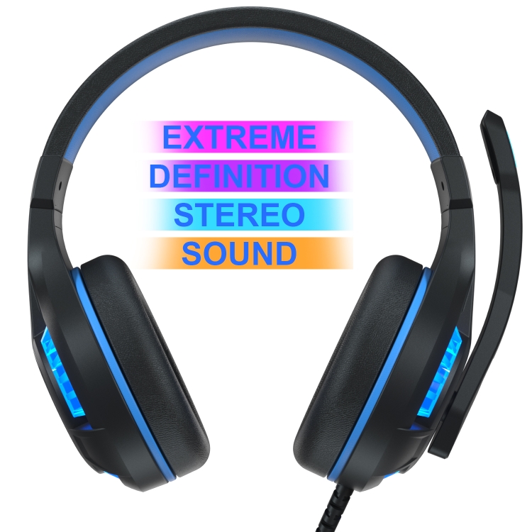 Auriculares de juego ajustables de Puerto Sades MH603 de 3.5mm con micrófono (azul negro) - 5