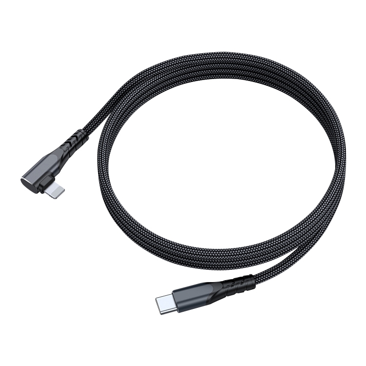A6 PD 20W USB-C / Type-C to 8 Pin Elbow Data Cable for iPhone, iPad, Length:1m(Black) A6 PD 20W USB-C / Type-C to 8 Pin Elbow Data Cable for iPhone, iPad, Length:1m(Black)