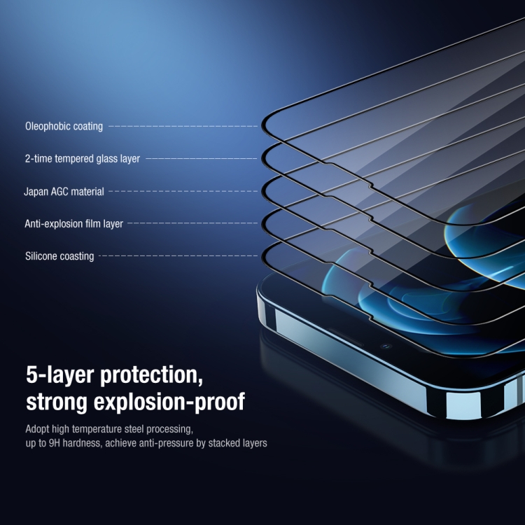 For iPhone 13 mini NILLKIN 2 in 1 HD Full Screen Tempered Glass Film + Camera Protector Set