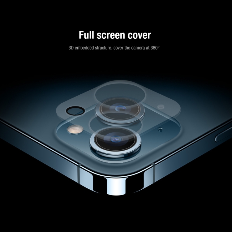 For iPhone 13 mini NILLKIN 2 in 1 HD Full Screen Tempered Glass Film + Camera Protector Set