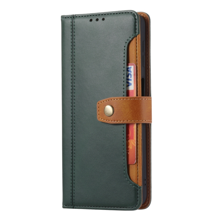 For Samsung Galaxy S22 5G Calf Texture Double Fold Leather Phone Case(Green) For Samsung Galaxy S22 5G Calf Texture Double Fold Leather Phone Case(Green)