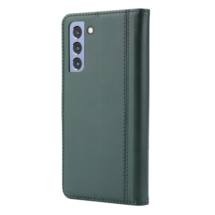 For Samsung Galaxy S22 5G Calf Texture Double Fold Leather Phone Case(Green) For Samsung Galaxy S22 5G Calf Texture Double Fold Leather Phone Case(Green)