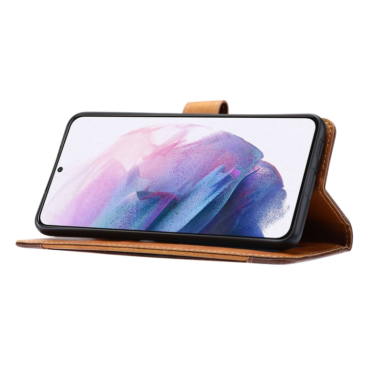For Samsung Galaxy S22 5G Calf Texture Double Fold Leather Phone Case(Green) For Samsung Galaxy S22 5G Calf Texture Double Fold Leather Phone Case(Green)
