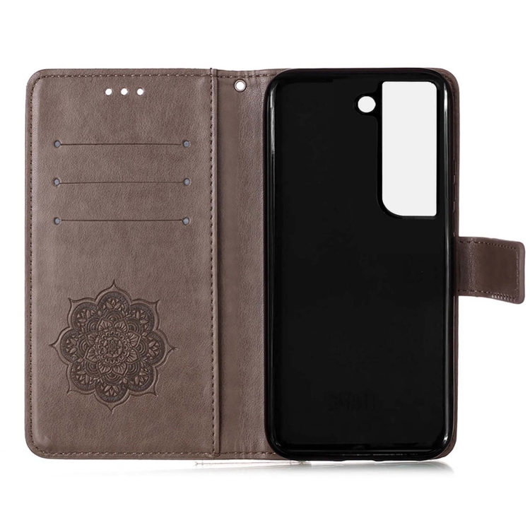 For Samsung Galaxy S22 5G Dream Catcher Printing Horizontal Flip Leather Phone Case(Grey) For Samsung Galaxy S22 5G Dream Catcher Printing Horizontal Flip Leather Phone Case(Grey)