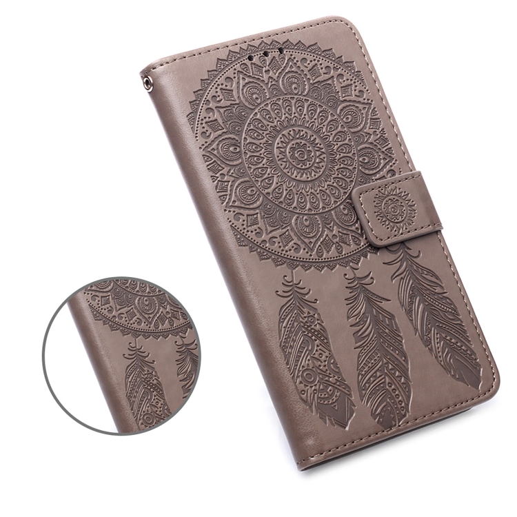 For Samsung Galaxy S22 5G Dream Catcher Printing Horizontal Flip Leather Phone Case(Grey) For Samsung Galaxy S22 5G Dream Catcher Printing Horizontal Flip Leather Phone Case(Grey)
