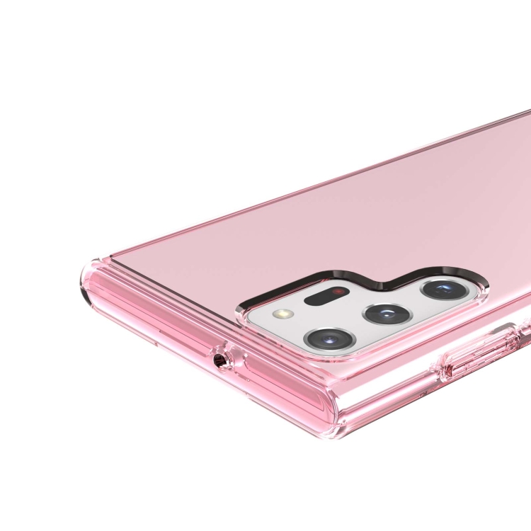For Samsung Galaxy S22 Ultra 5G Shockproof Terminator Style Transparent Protective Phone Case(Pink)