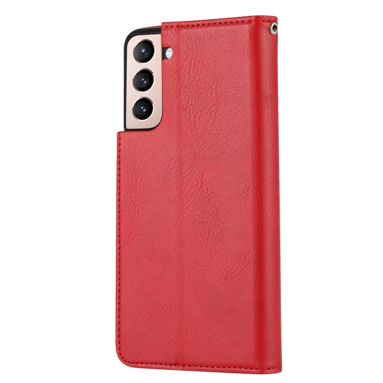 For Samsung Galaxy S22 5G Knead Skin Texture Leather Phone Case(Red) For Samsung Galaxy S22 5G Knead Skin Texture Leather Phone Case(Red)