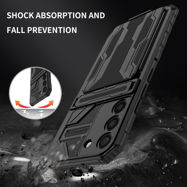 For Samsung Galaxy S22 5G Armor Card PC + TPU Phone Case(Black) For Samsung Galaxy S22 5G Armor Card PC + TPU Phone Case(Black)