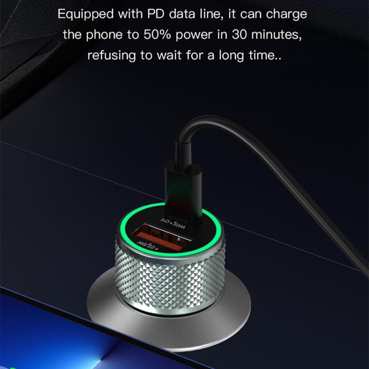 TOTUDESIGN DCCPD-010 Blade Series 20W Fast Charging Car Charger(Black) TOTUDESIGN DCCPD-010 Blade Series 20W Fast Charging Car Charger(Black)