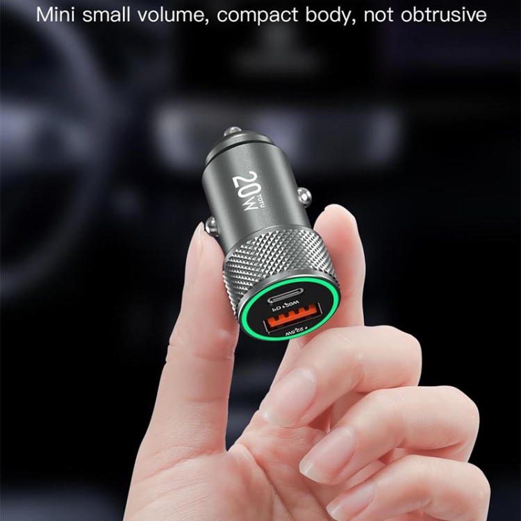 TOTUDESIGN DCCPD-010 Blade Series 20W Fast Charging Car Charger(Black) TOTUDESIGN DCCPD-010 Blade Series 20W Fast Charging Car Charger(Black)