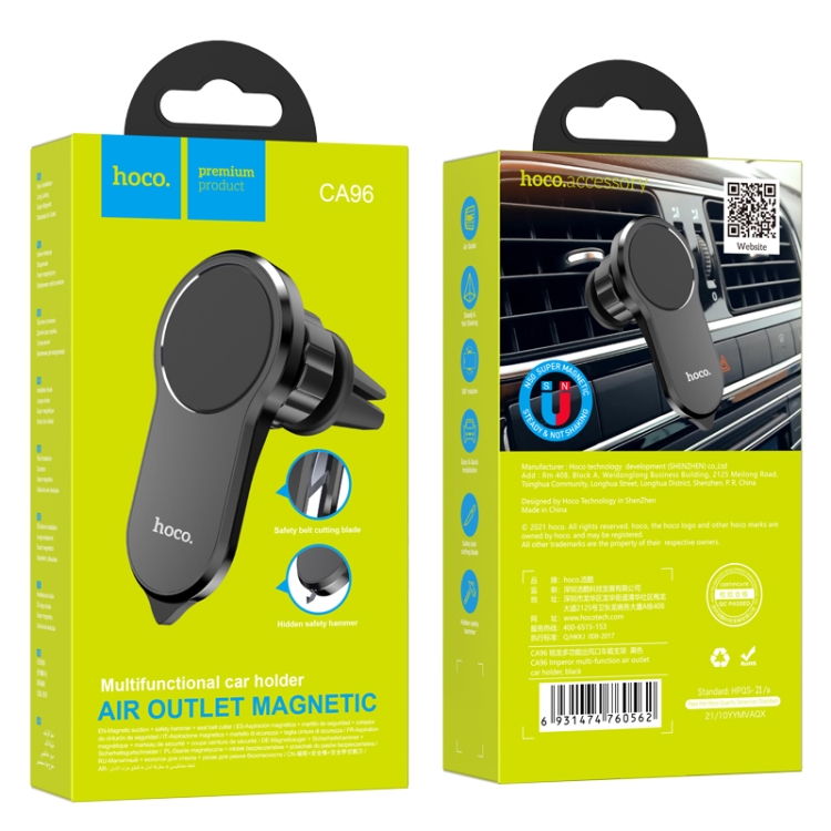 hoco CA96 Lmperor Multi-function Air Outlet Car Holder(Black) hoco CA96 Lmperor Multi-function Air Outlet Car Holder(Black)