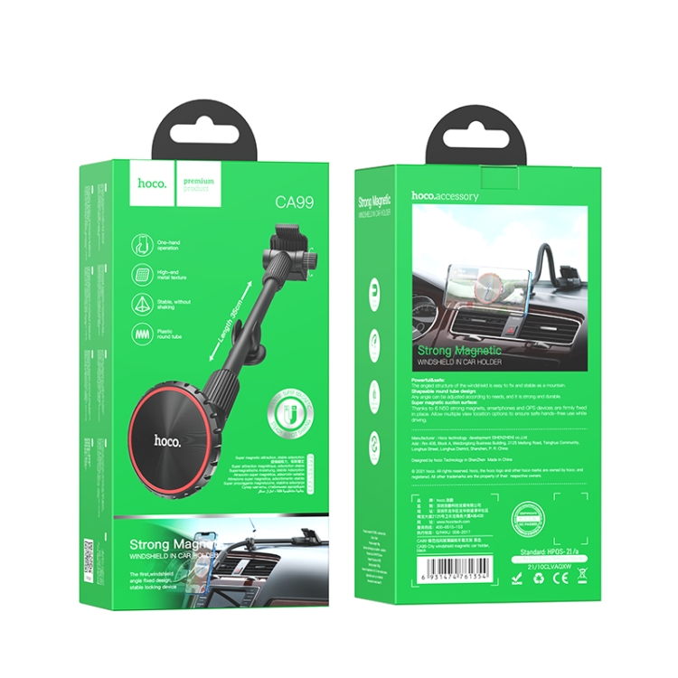 hoco CA99 City Windshield Magnetic Car Holder(Black) hoco CA99 City Windshield Magnetic Car Holder(Black)