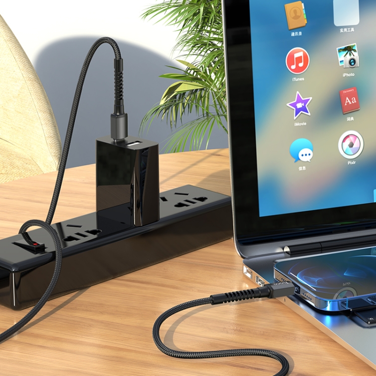hoco X71 Especial PD 20W 3A USB-C / Type-C to 8 Pin Charging Data Cable for iPhone, iPad(Black) hoco X71 Especial PD 20W 3A USB-C / Type-C to 8 Pin Charging Data Cable for iPhone, iPad(Black)