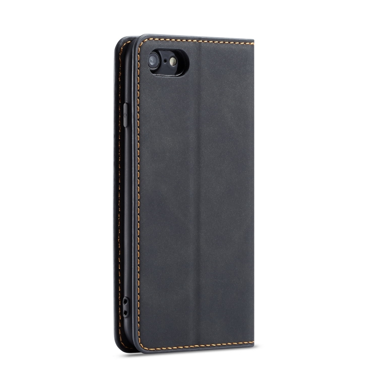 For iPhone SE 2022 / SE 2020 / 8 / 7 Forwenw Dream Series Oil Edge Strong Magnetism Horizontal Flip Leather Case with Holder & Card Slots & Wallet & Photo Frame(Black)