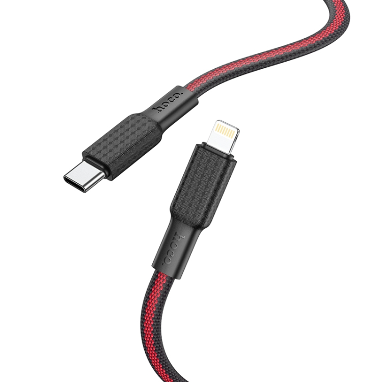 hoco X69 8 Pin Jaeger PD Charging Data Cable, Length: 1m(Black Red) hoco X69 8 Pin Jaeger PD Charging Data Cable, Length: 1m(Black Red)