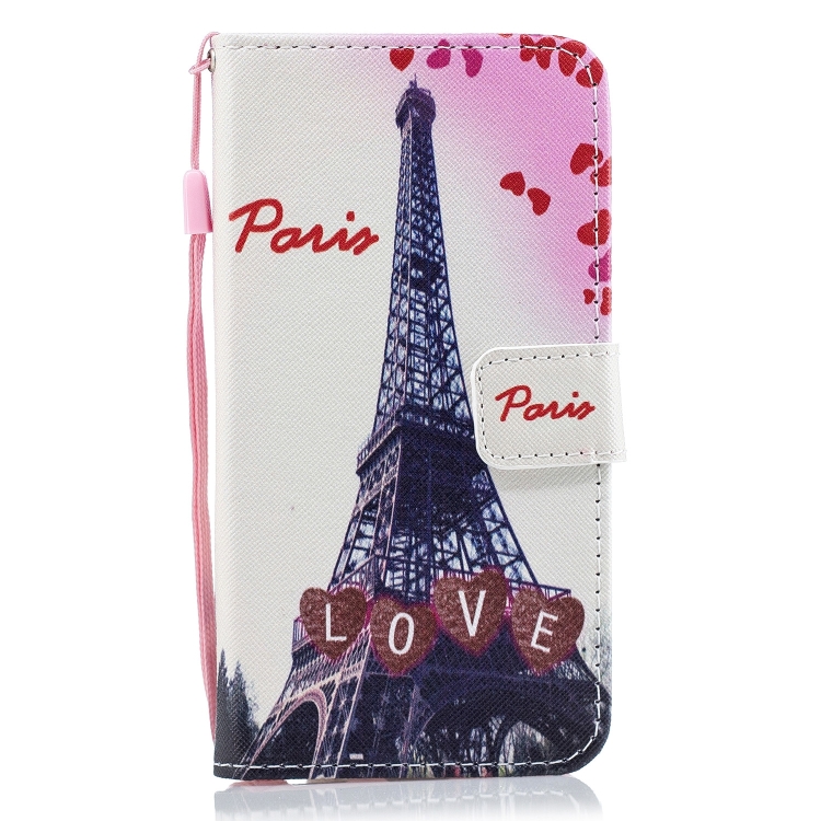 For iPhone 13 mini Colored Drawing Leather Phone Case (Love Tower) For iPhone 13 mini Colored Drawing Leather Phone Case (Love Tower)