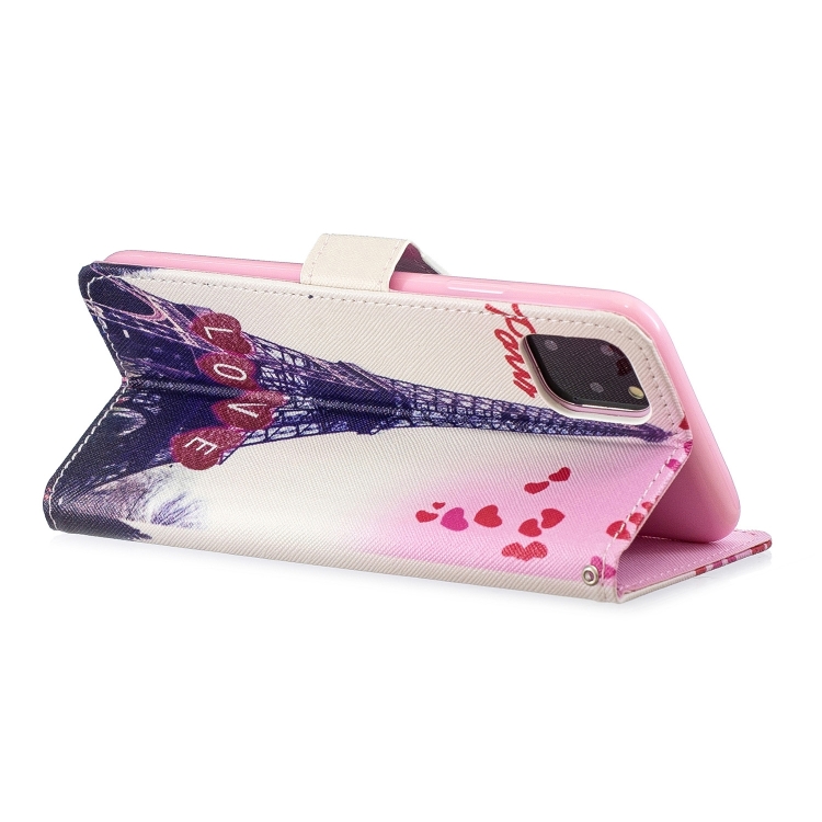 For iPhone 13 mini Colored Drawing Leather Phone Case (Love Tower) For iPhone 13 mini Colored Drawing Leather Phone Case (Love Tower)