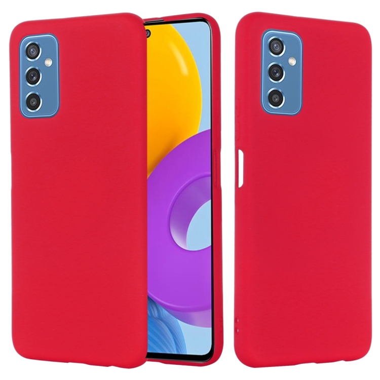 Funda de teléfono a prueba de golpes de silicona líquida de color puro para  OPPO A57 4G/A77 4G/A77S 4G/A57S/A57E 4G/ OnePlus Nord N20 SE 4G (rojo)