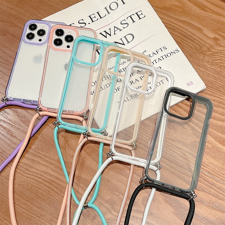 For iPhone 13 3 In 1 PC + TPU Transparent Phone Case(White) For iPhone 13 3 In 1 PC + TPU Transparent Phone Case(White)