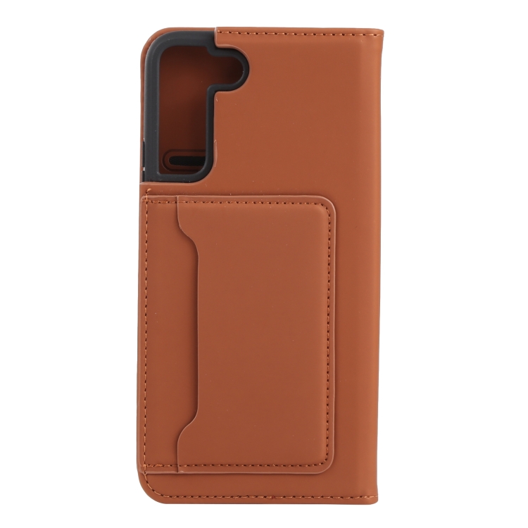 For Samsung Galaxy S22+ 5G Strong Magnetism Liquid Feel Horizontal Flip Leather Phone Case(Brown) For Samsung Galaxy S22+ 5G Strong Magnetism Liquid Feel Horizontal Flip Leather Phone Case(Brown)