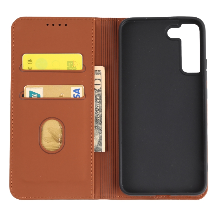 For Samsung Galaxy S22+ 5G Strong Magnetism Liquid Feel Horizontal Flip Leather Phone Case(Brown) For Samsung Galaxy S22+ 5G Strong Magnetism Liquid Feel Horizontal Flip Leather Phone Case(Brown)