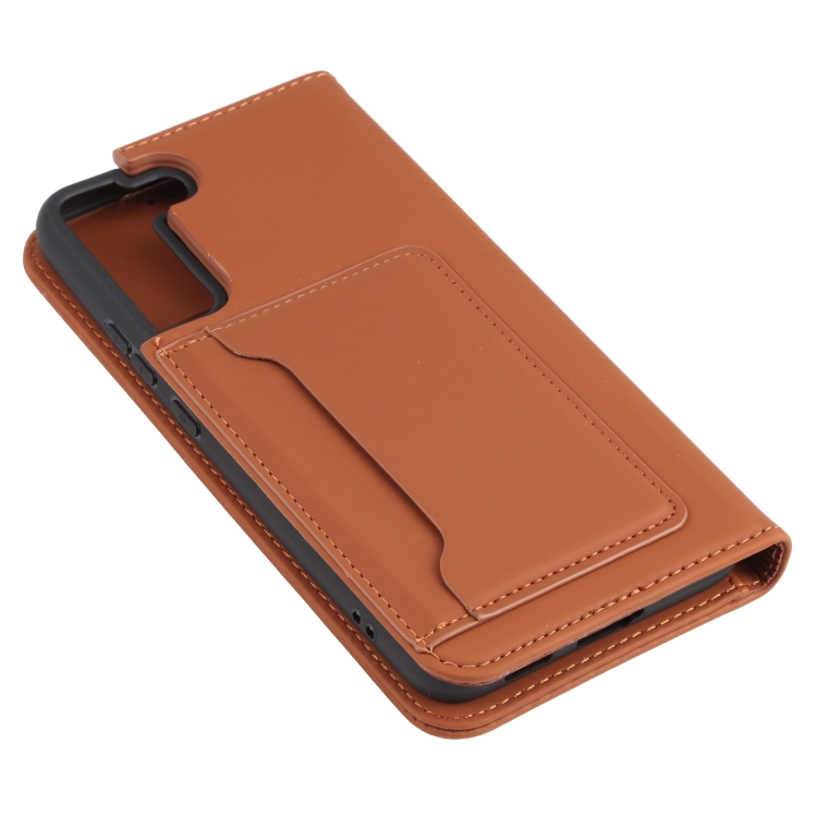 For Samsung Galaxy S22+ 5G Strong Magnetism Liquid Feel Horizontal Flip Leather Phone Case(Brown) For Samsung Galaxy S22+ 5G Strong Magnetism Liquid Feel Horizontal Flip Leather Phone Case(Brown)